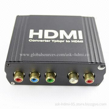 RGB/YPbPr to HDMI Converter Box, Supports Output Up to 20 Meters AWG26 Cable Length